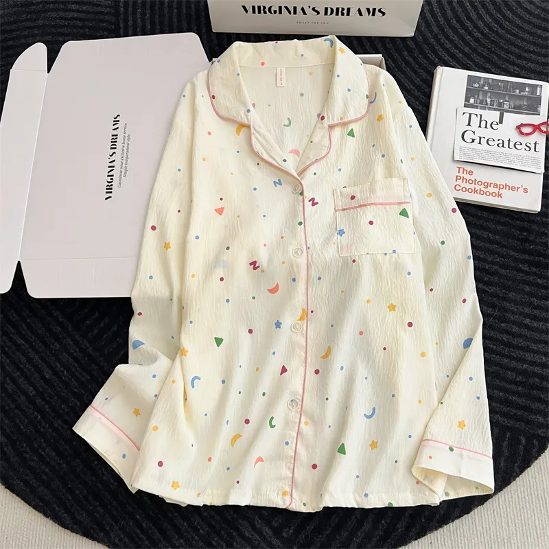 Cartoon Sleepwear Women's 2026 New Spring/Autumn Long-Sleeve Long-Pants Loose Homewear Set · Wholesale · OEM · Worldwide Shipping - Detail 1