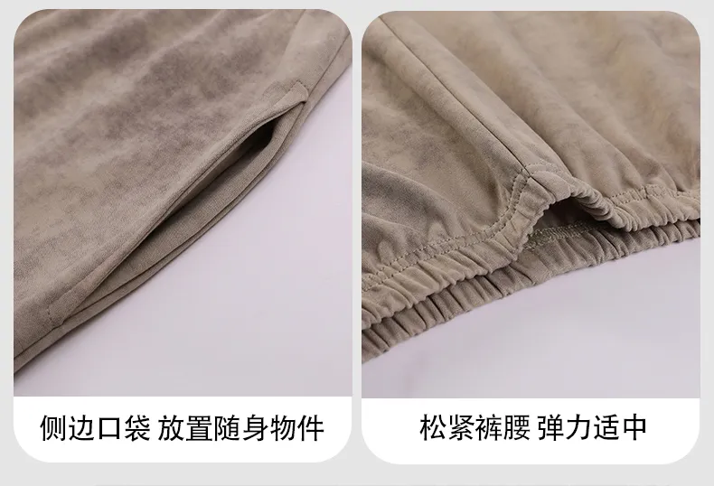 Autumn Long Sleeve Pullover Imitation Cotton Spring Pajamas Thin Men's Set Homewear Casual Young Live Streaming Spring Autumn Internet Celebrity · Wholesale · OEM · Worldwide Shipping - Detail 15