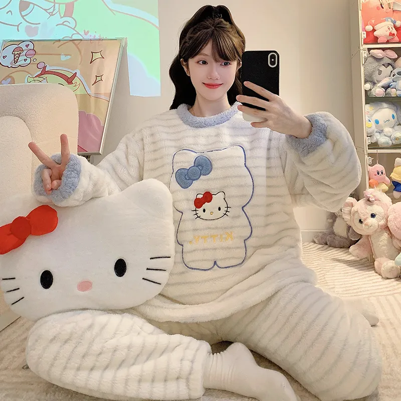 Pajamas Women Winter New Meifei Velvet Set Korean Loose Plus Size 110kg Wearable Homewear M-5XL · Wholesale · OEM · Worldwide Shipping - View 1