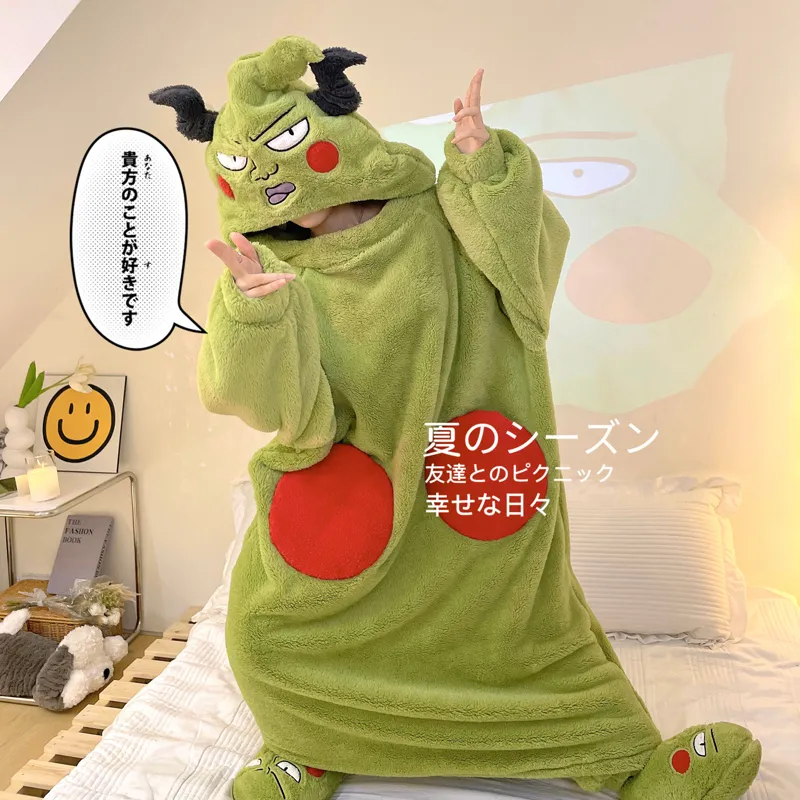 秋冬ペア着ぐるみパジャマ レディース 大きいサイズ 200斤 厚手 コーラルフリース アニマル メンズ ルームウェア セット · 卸売 · OEM · 世界へ発送