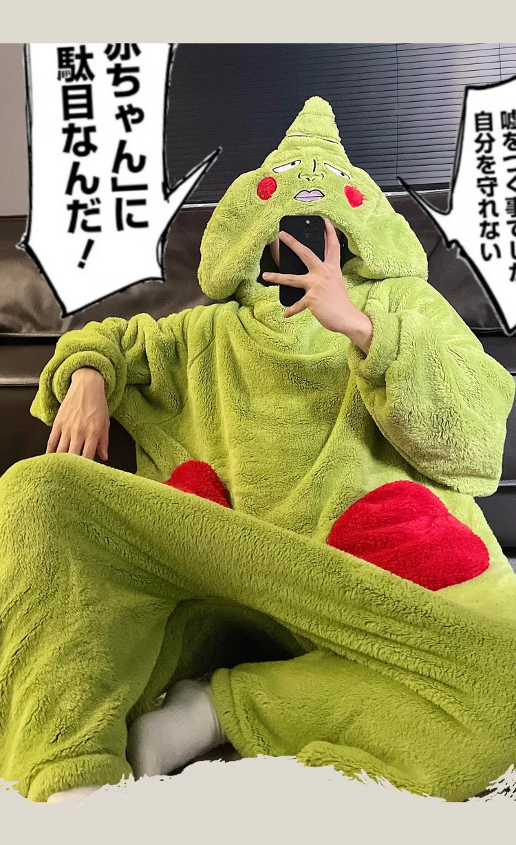 秋冬ペアルームウェアレディース大きいサイズ100 kg厚手コーラルフリースアニマルメンズ部屋着セット · 卸売 · OEM · 世界へ発送 - Detail 22