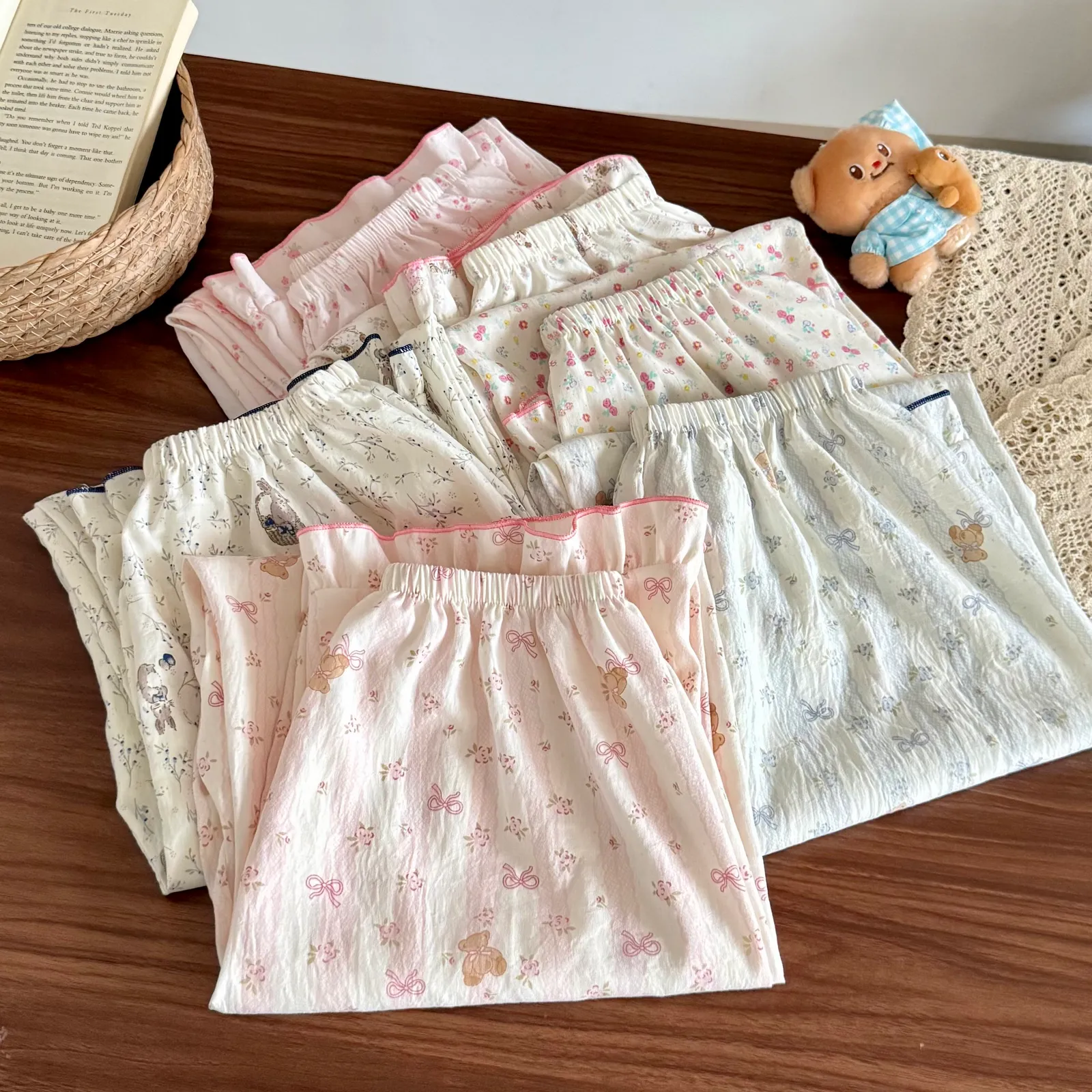 Nouvelle collection d'automne, cardigan avec col Claudine et coussinets, pyjama pour jeunes filles, adorable et doux, manches longues et pantalon long, vêtements d'intérieur, coton nuage · Grossiste · OEM · Mondial - Detail 14