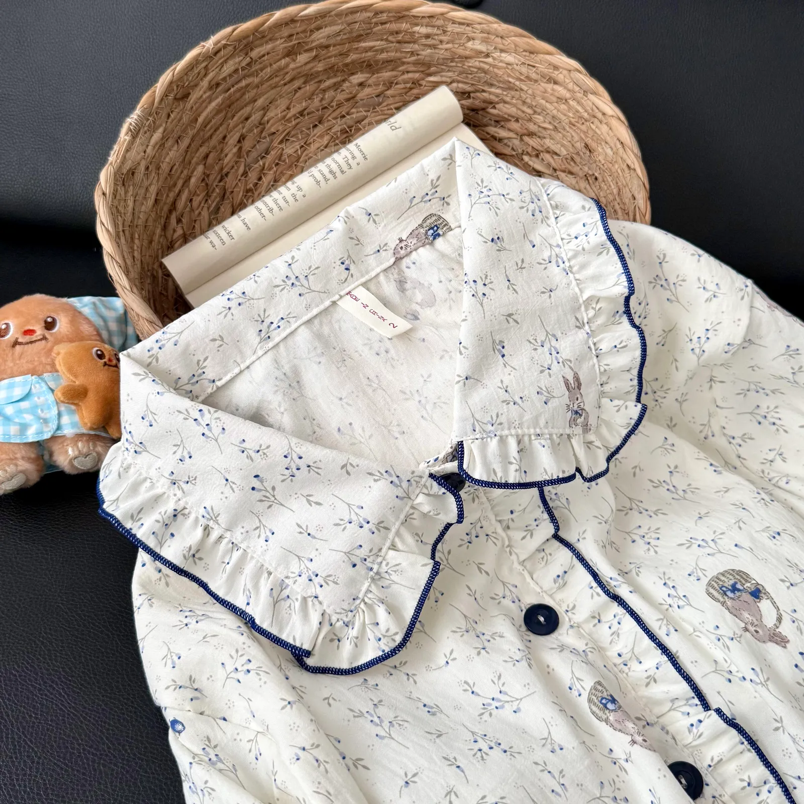 Nouvelle collection d'automne, cardigan avec col Claudine et coussinets, pyjama pour jeunes filles, adorable et doux, manches longues et pantalon long, vêtements d'intérieur, coton nuage · Grossiste · OEM · Mondial - Detail 12