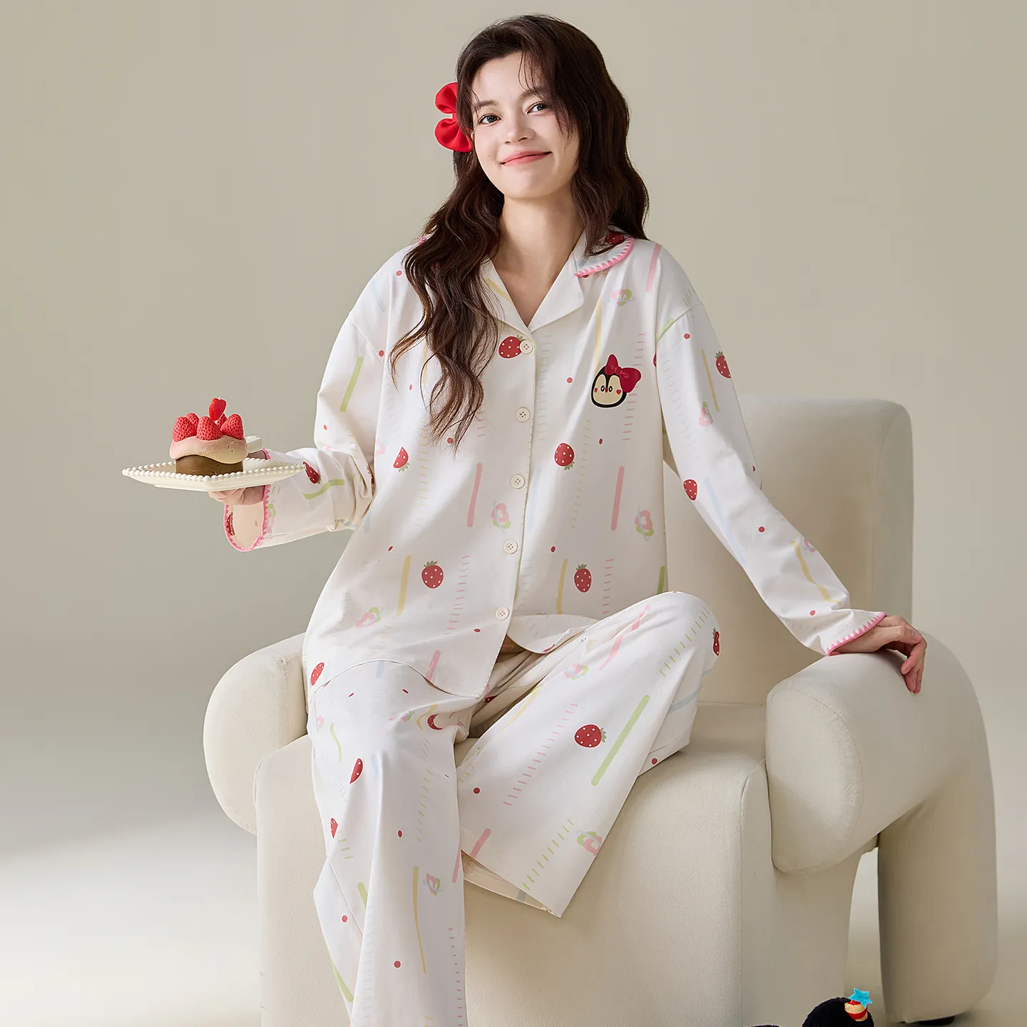 Autumn New Pure Cotton Small Lapel Women's Straight-Leg Wide-Leg Pants Set · Wholesale · OEM · Worldwide Shipping