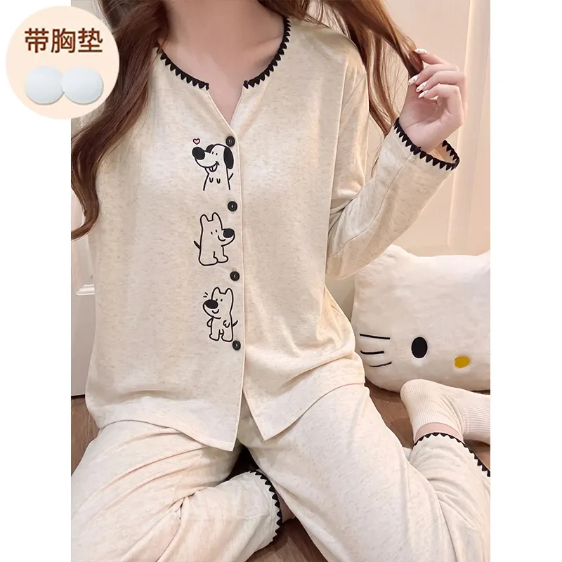 320 gram Velvet Bayberry Musim Dingin Coral Fleece Piyama Wanita Cardigan Kancing Bisa Dipakai di Luar Set Pakaian Rumah · Grosir · OEM · Pengiriman Global - Detail 4