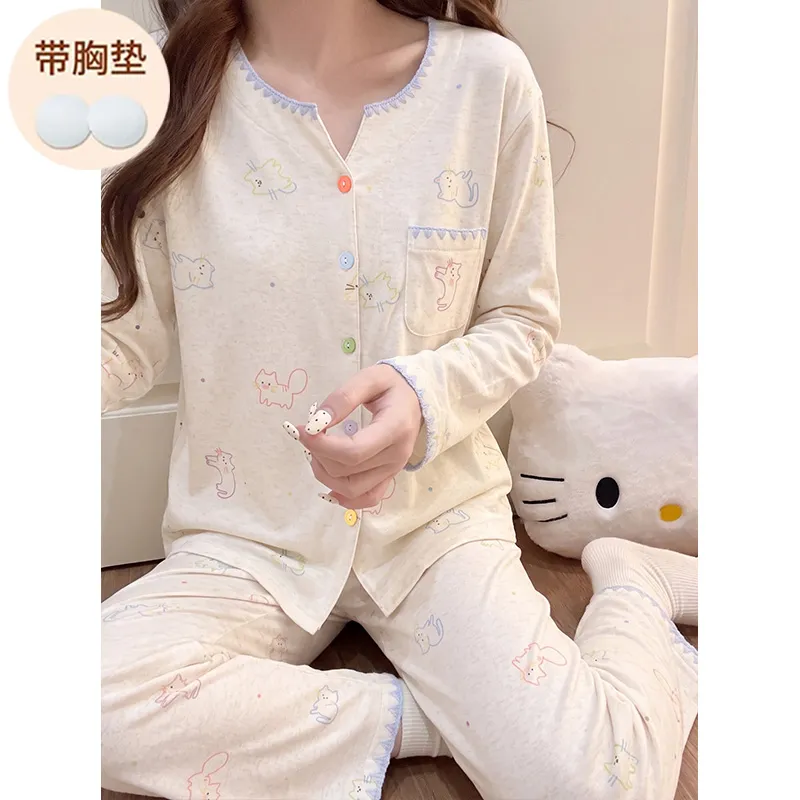 320 gram Velvet Bayberry Musim Dingin Coral Fleece Piyama Wanita Cardigan Kancing Bisa Dipakai di Luar Set Pakaian Rumah · Grosir · OEM · Pengiriman Global - Detail 6