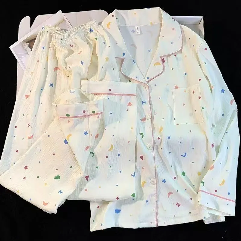 Source Factory Cloud Cotton Pajamas for Girls Sweet Style Autumn Long-Sleeve Long-Pants Loungewear · Wholesale · OEM · Worldwide Shipping - Detail 15