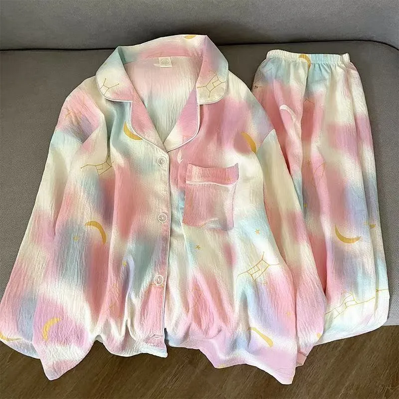 Source Factory Cloud Cotton Pajamas for Girls Sweet Style Autumn Long-Sleeve Long-Pants Loungewear · Wholesale · OEM · Worldwide Shipping - Detail 14