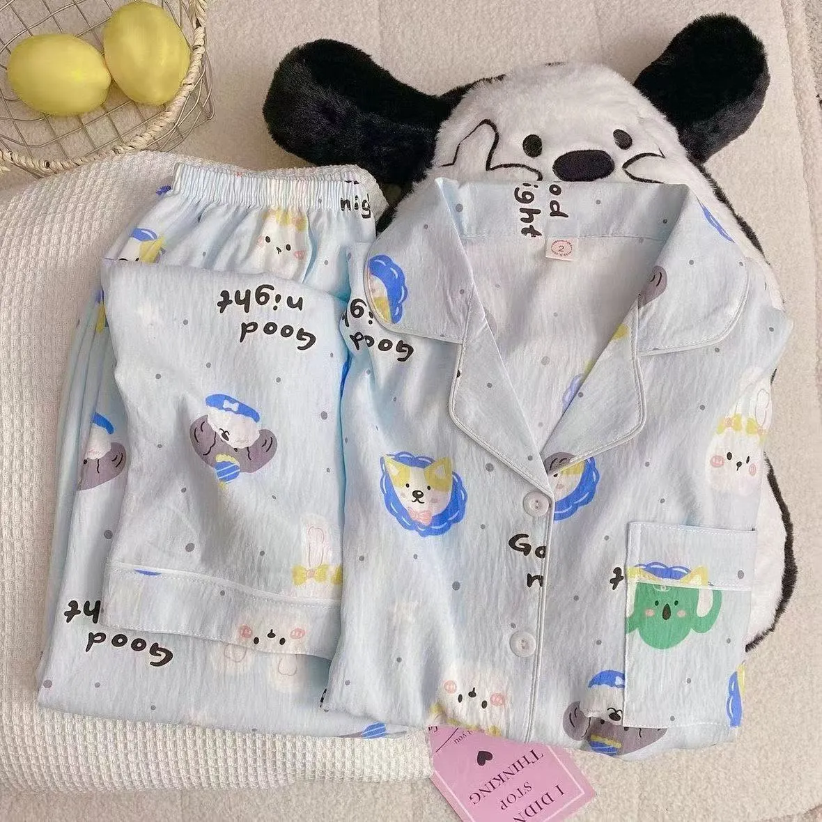 Source Factory Cloud Cotton Pajamas for Girls Sweet Style Autumn Long-Sleeve Long-Pants Loungewear · Wholesale · OEM · Worldwide Shipping - Detail 5