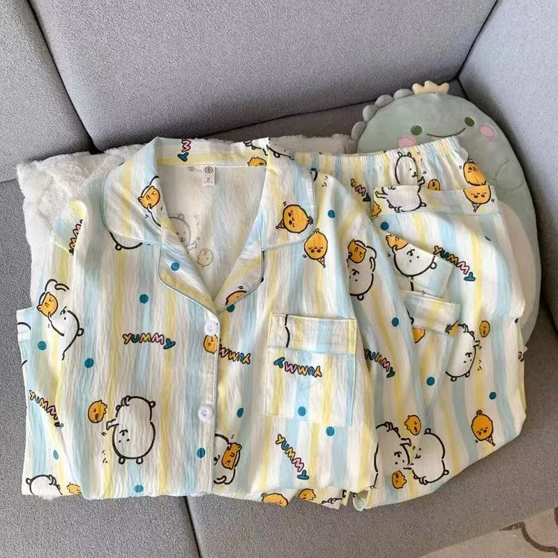 Source Factory Cloud Cotton Pajamas for Girls Sweet Style Autumn Long-Sleeve Long-Pants Loungewear · Wholesale · OEM · Worldwide Shipping - Detail 10