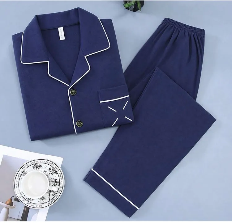 Sleep Beauty Winter Double-Sided German Velvet Jacquard Lapel Men's Pajamas Premium Light Luxury Long-Sleeve Loungewear for Outings · Wholesale · OEM · Worldwide Shipping - Detail 31