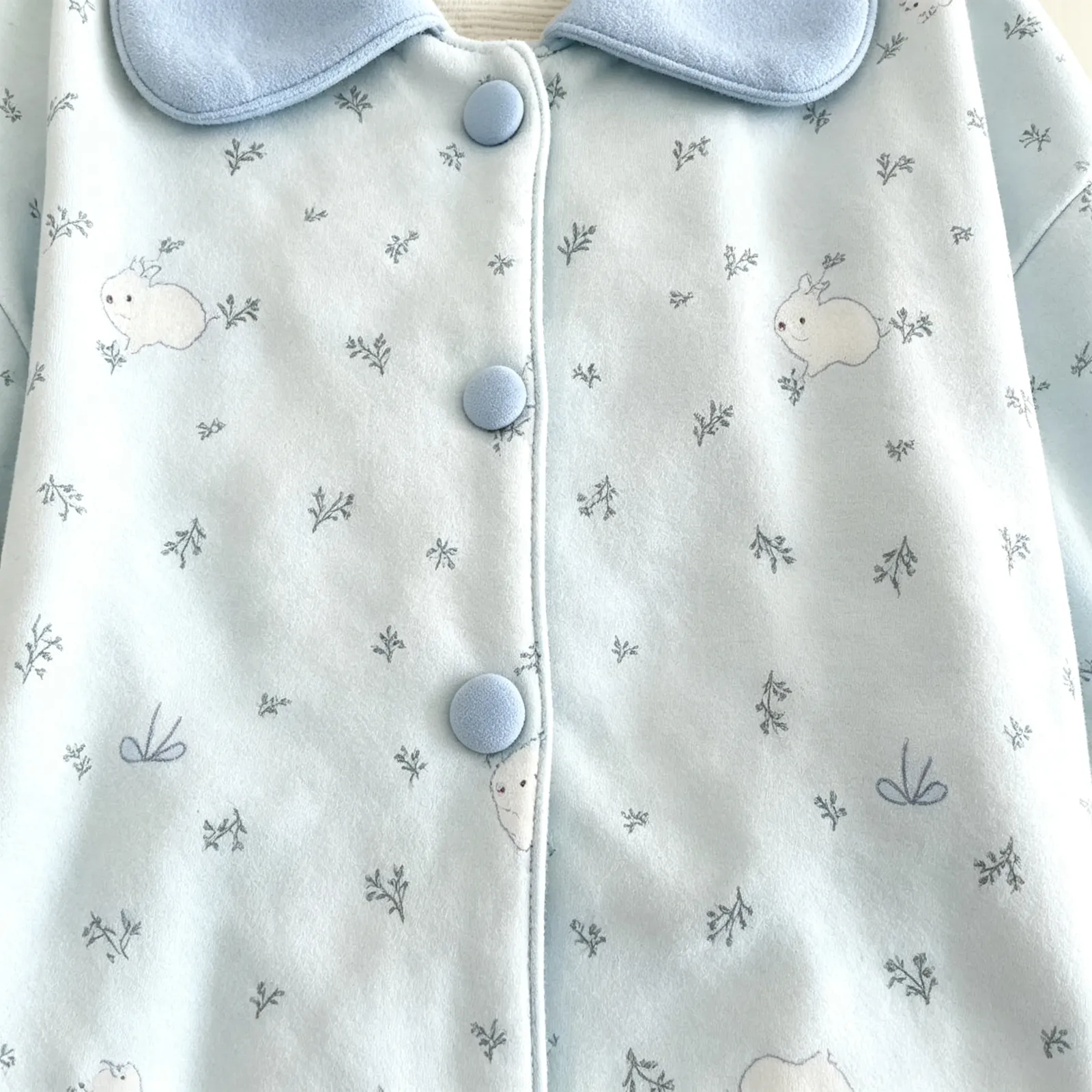 Ensemble pyjama femme lapin sel de mer style coréen, cachemire chaud automne-hiver, manches longues, style ins, imprimé floral, vêtement d'intérieur · Grossiste · OEM · Mondial - Detail 11