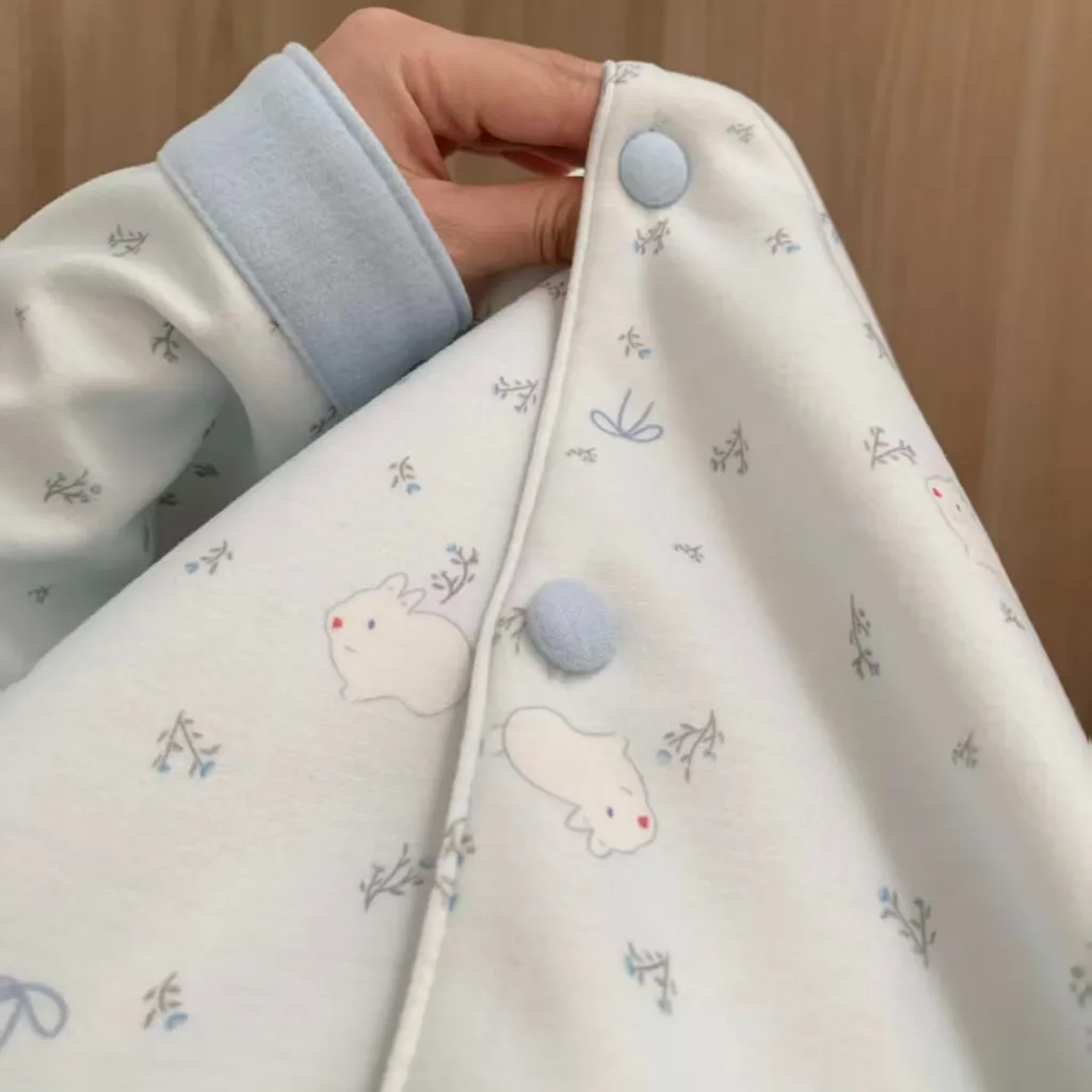 Ensemble pyjama femme lapin sel de mer style coréen, cachemire chaud automne-hiver, manches longues, style ins, imprimé floral, vêtement d'intérieur · Grossiste · OEM · Mondial - Detail 10