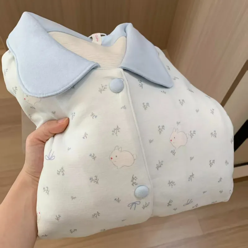 Ensemble pyjama femme lapin sel de mer style coréen, cachemire chaud automne-hiver, manches longues, style ins, imprimé floral, vêtement d'intérieur · Grossiste · OEM · Mondial - View 1
