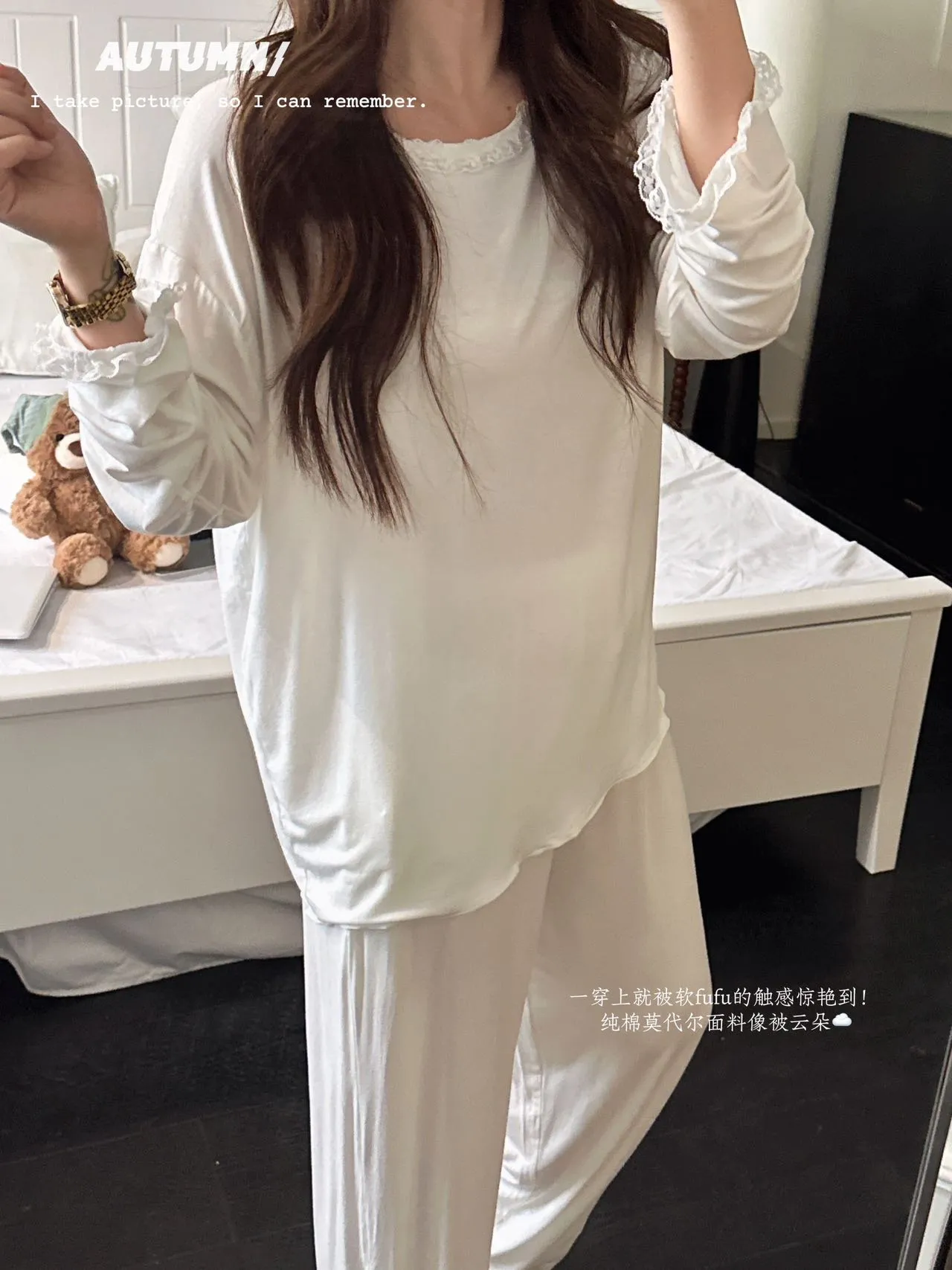 Women's Nightdress Lace Trim Pure Allure Style Lazy Lounge Nightdress · Wholesale · OEM · Worldwide Shipping - Detail 19