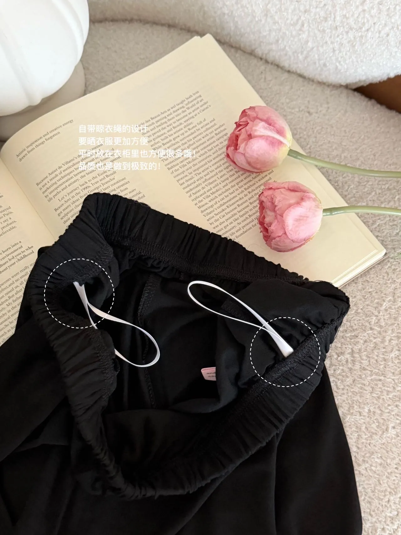 Douningt Rabbit Spring Autumn Modal Pure Cotton Solid Pure Desire Style with Chest Pad Three-Piece Pajama Set Women · Wholesale · OEM · Worldwide Shipping - Detail 9