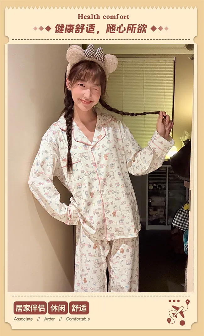Orange Heart Winter Cartoon Sweet Double-Sided Dralon Thermal Cardigan Sleepwear for Women Casual Loungewear · Wholesale · OEM · Worldwide Shipping - Detail 1