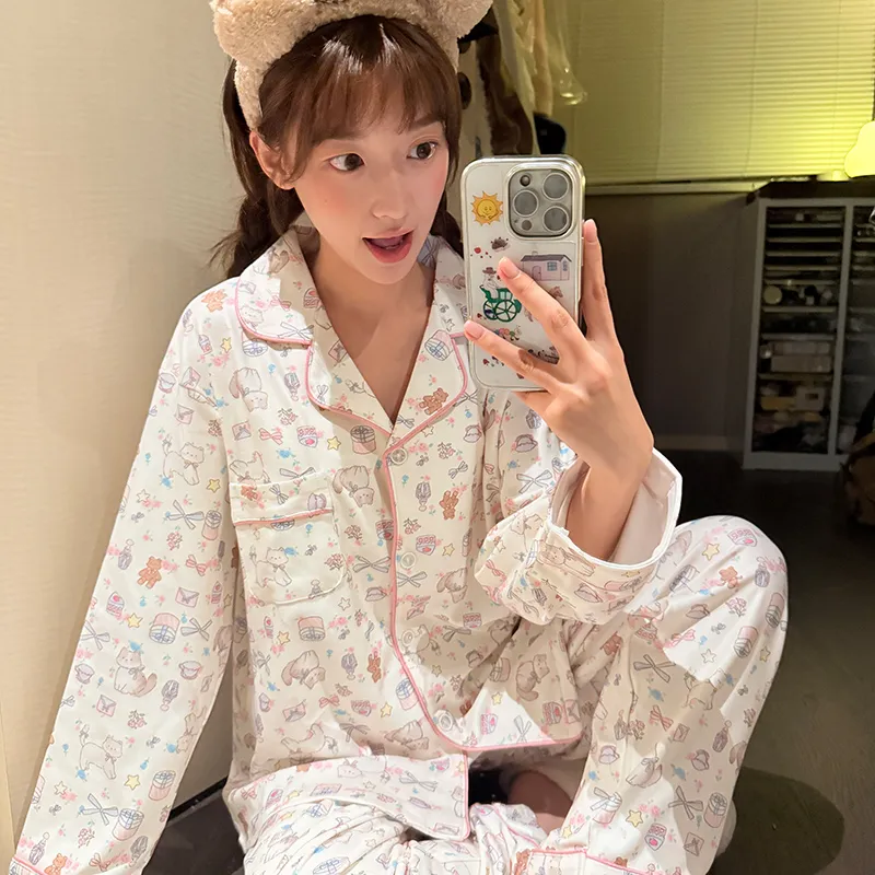 Orange Heart Winter Cartoon Sweet Double-Sided Dralon Thermal Cardigan Sleepwear for Women Casual Loungewear · Wholesale · OEM · Worldwide Shipping - View 4