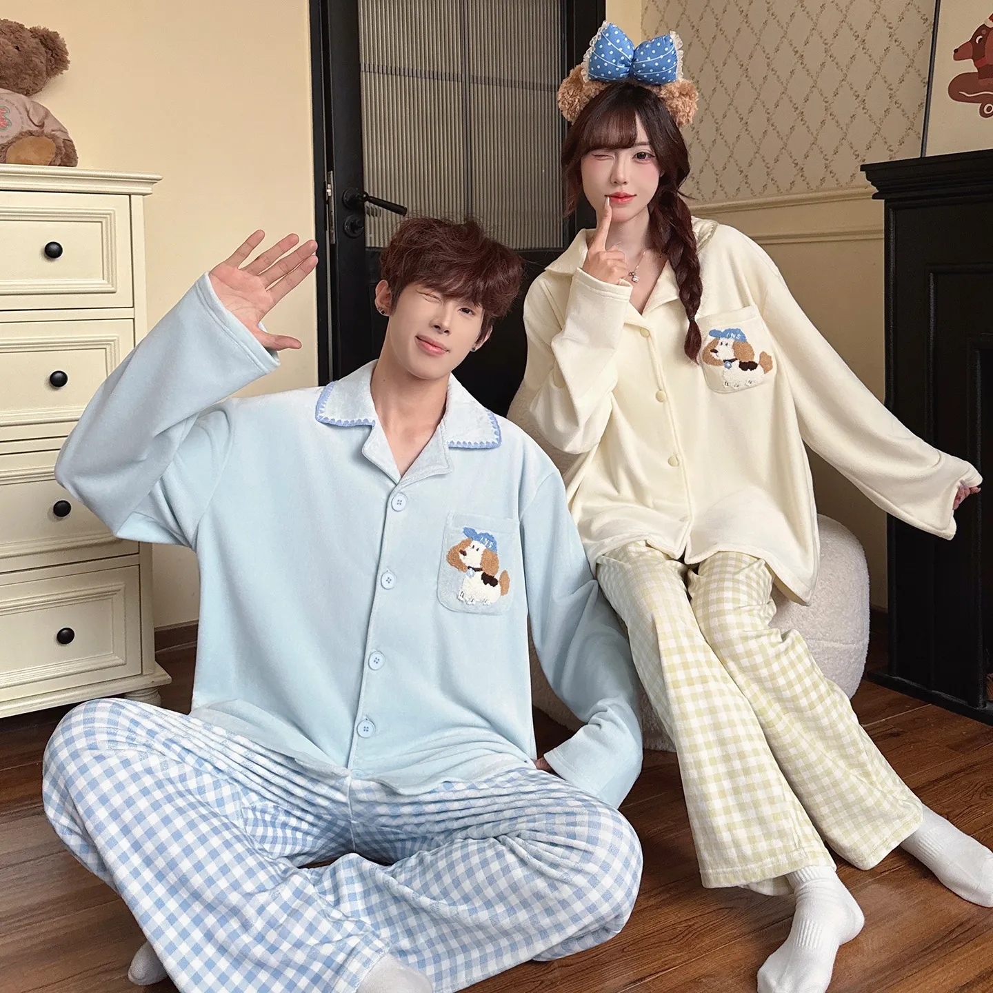 Couple's 280g Island Fleece Double Pocket Online Price Control Not Lower Than 99.9 Yuan · Wholesale · OEM · Worldwide Shipping - View 3