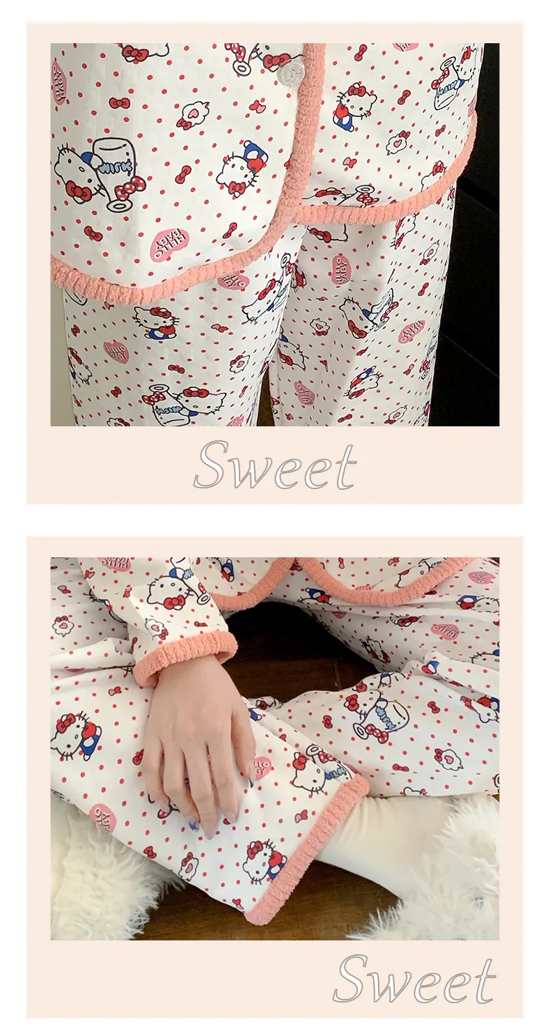 Piyama Set Wanita Sleep Beauty Fu Air Cotton Lapisan Tengah Lengan Panjang Celana Panjang Kardigan Musim Gugur Musim Dingin Ukuran Besar 220 Jin Pakaian Rumah · Grosir · OEM · Pengiriman Global - Detail 11